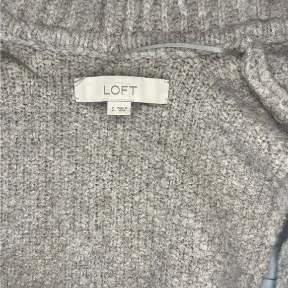 ANN Taylor LOFT Longline Collared Sweater Vest Gray Wool Alpaca Small - Picture 8 of 9